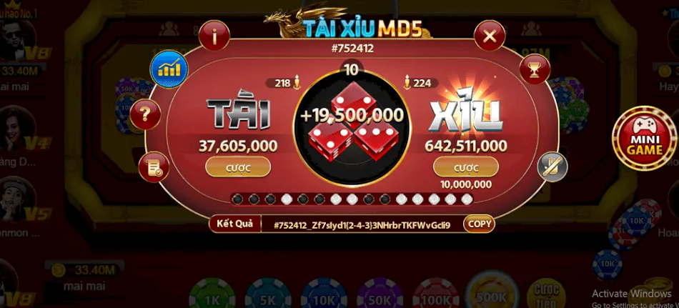 Tài xỉu md5 go88 thống trị thị trường tài xỉu